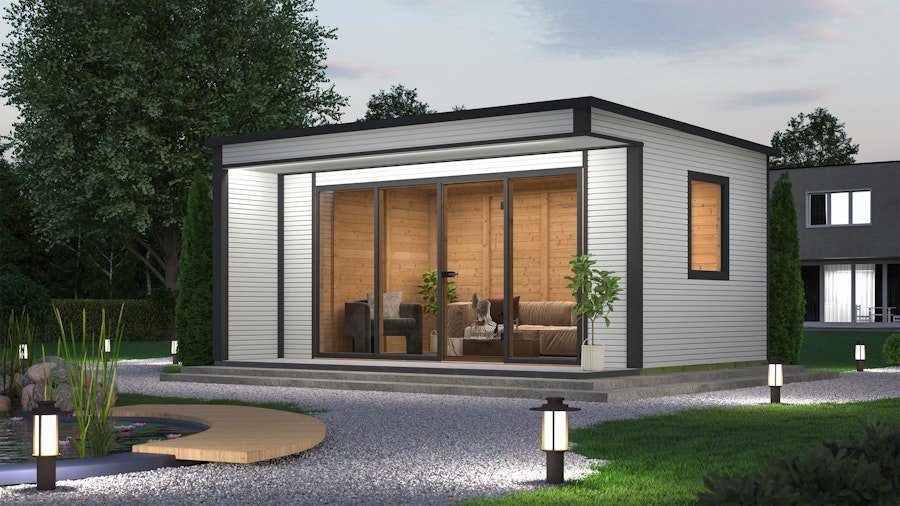 Abri de jardin Weka Cubilis 4.0 avec éléments à lattes - 45 mm